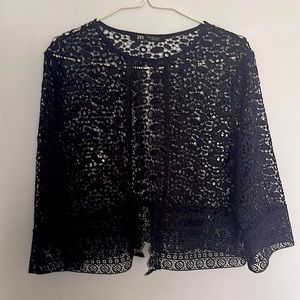 Zara navy lace jacket